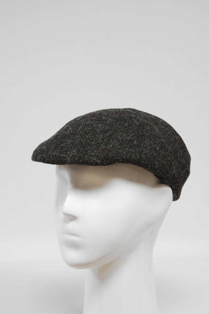 Harris Tweed Duck Bill Cap | Plain Charcoal 302 (HW)