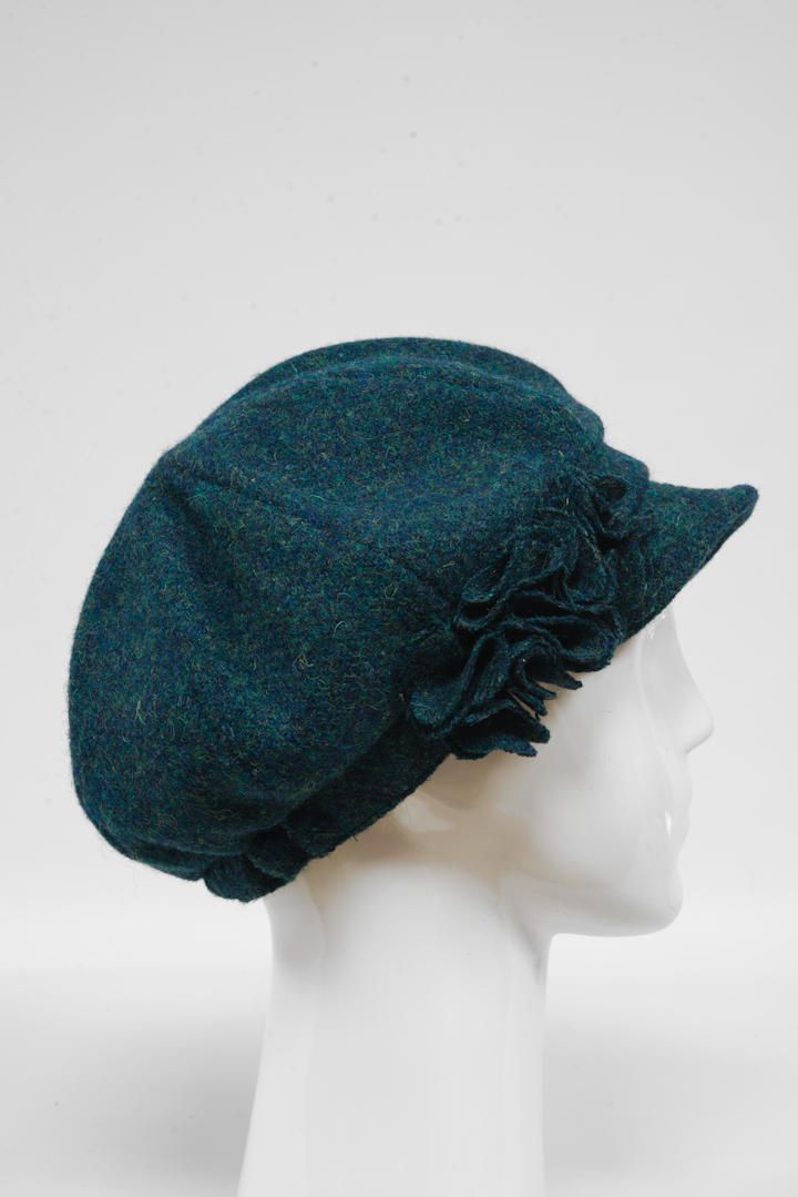 Harris Tweed Ladies Flower Hat | (HW) 334