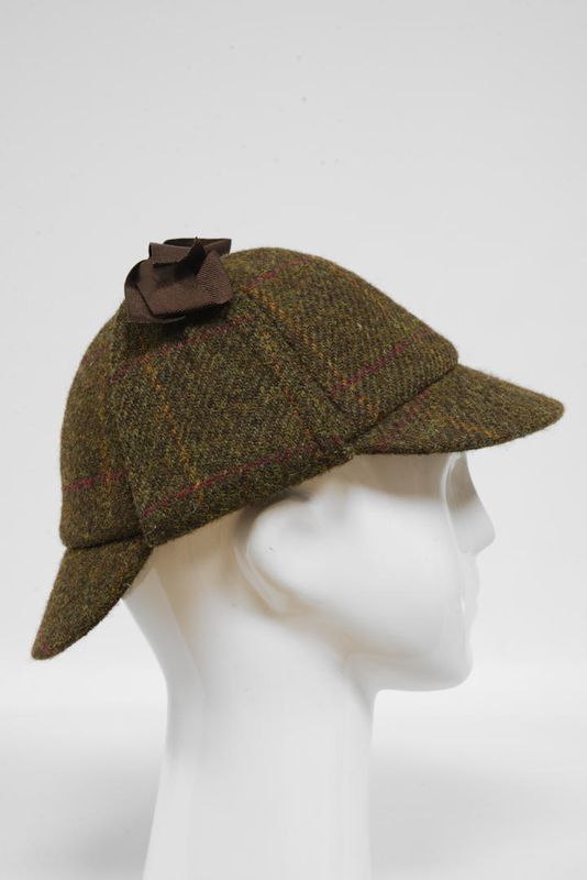 Deerstalker/Sherlock Hat | Moss Green Windowpane (FW2017)