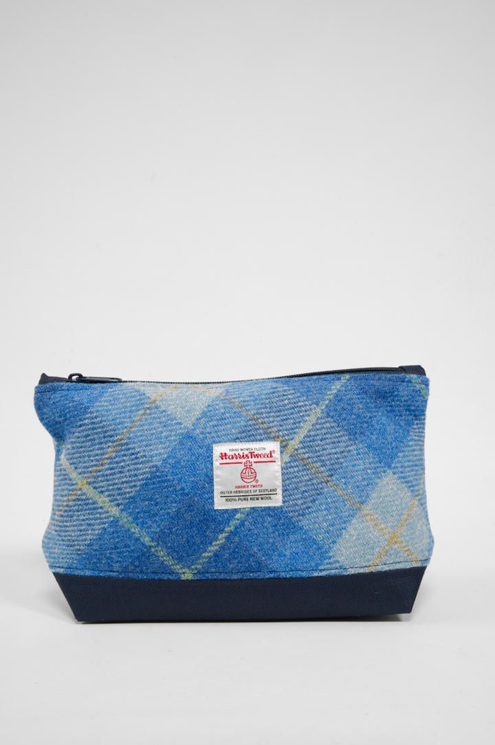 Harris Tweed Washbag | A069 (C) (Navy)