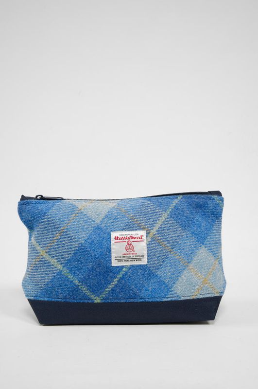 Harris Tweed Washbag | A069 (C) (Navy)