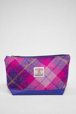 Harris Tweed Washbag | A090 (C) (Purple)