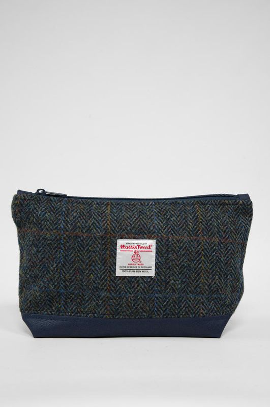 Harris Tweed Washbag | HB80 Navy