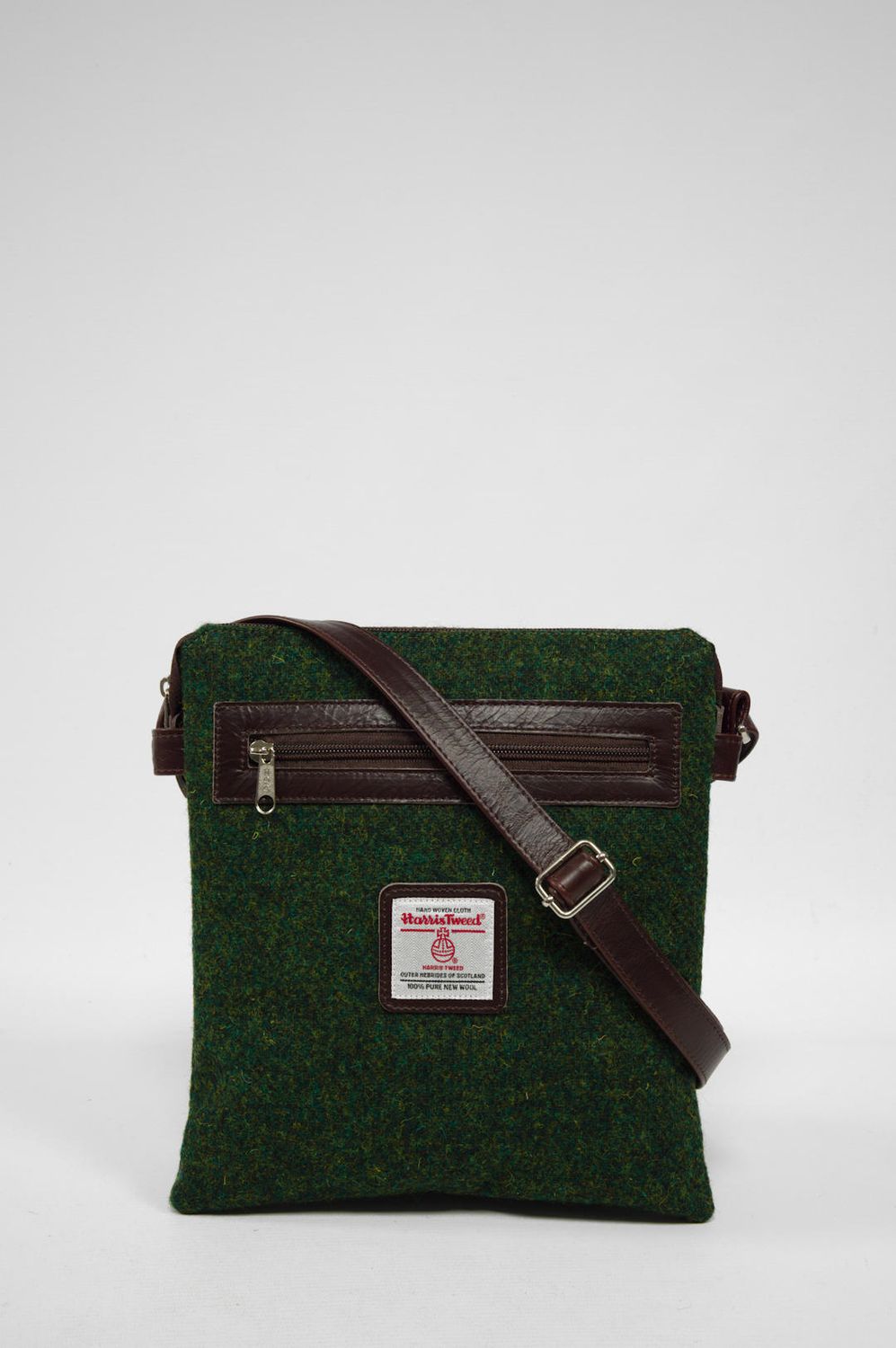 Harris Tweed St Clements Bag | 352 (Brown Leather)