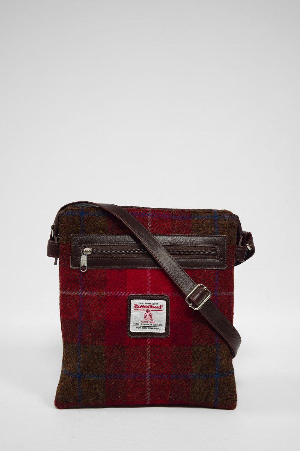 Harris Tweed St Clements Bag | A001 (Brown Leather)