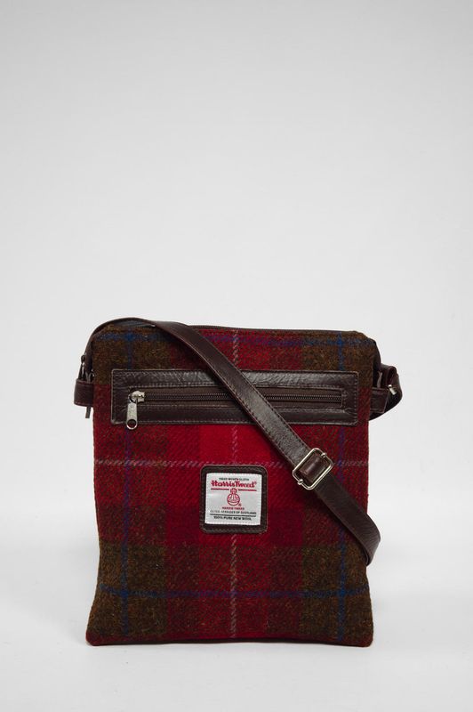 Harris Tweed St Clements Bag | A001 (Brown Leather)