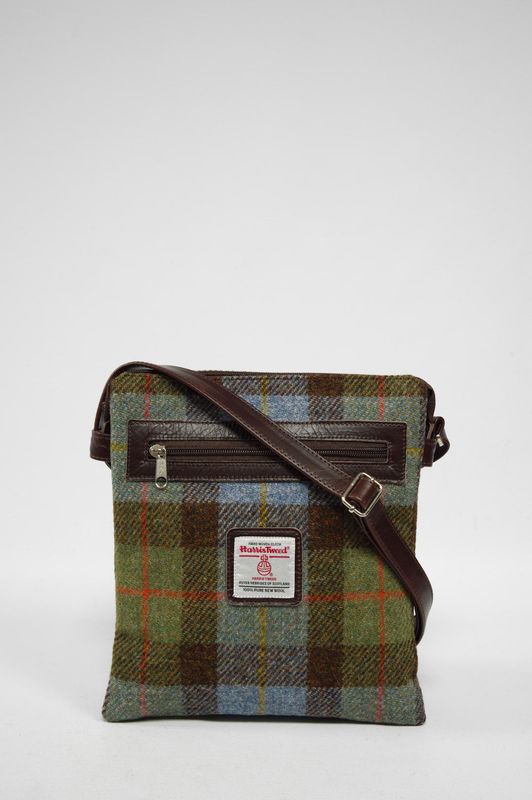 Harris Tweed St Clements Bag | A017 (Brown Leather)