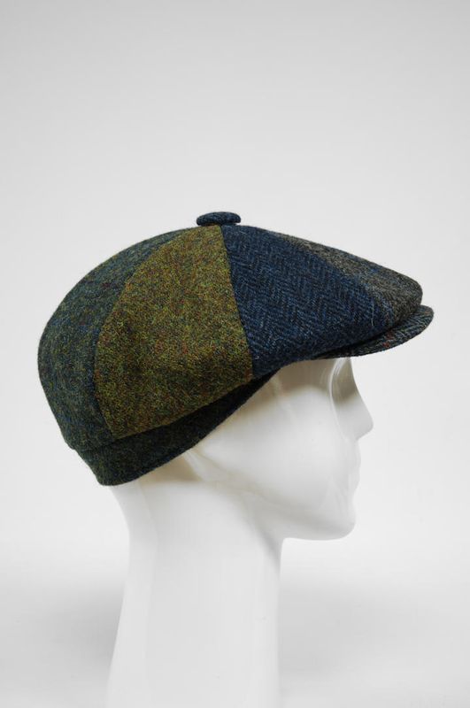 Harris Tweed 8 Piece Flat Cap | Patchwork (HW)