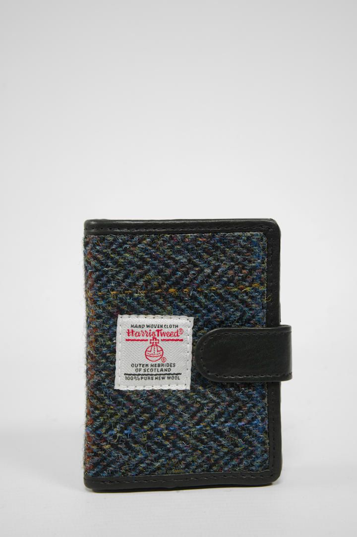 Harris Tweed Henry Wallet | HB80 Black Leather