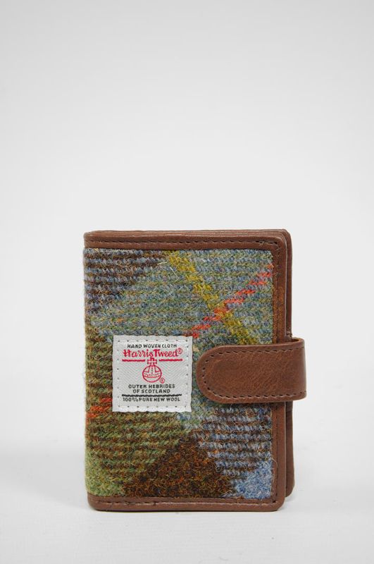 Harris Tweed Henry Wallet | A017 (C) Brown Leather