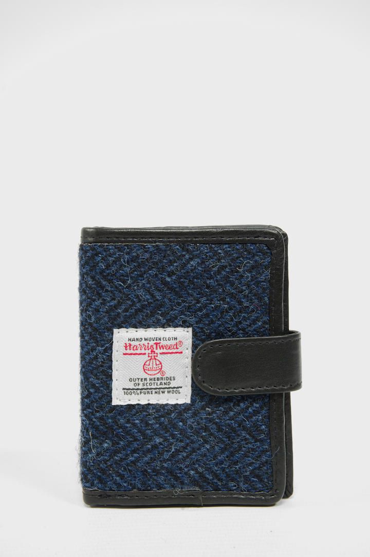 Harris Tweed Henry Wallet | HB104 Black Leather