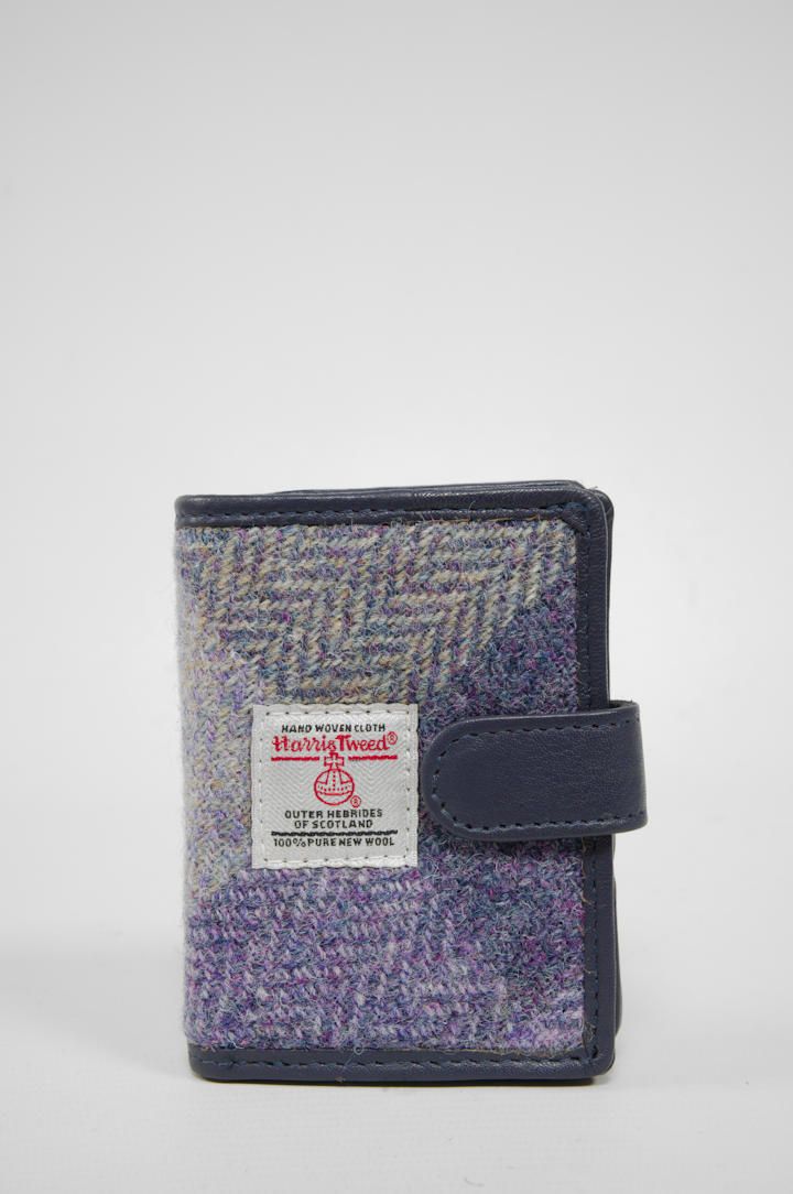 Harris Tweed Henry Wallet | HB156 Purple Leather