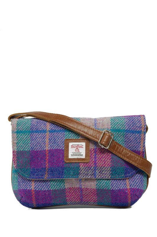 Harris Tweed Katie Bag | A093 (Tan Leather)