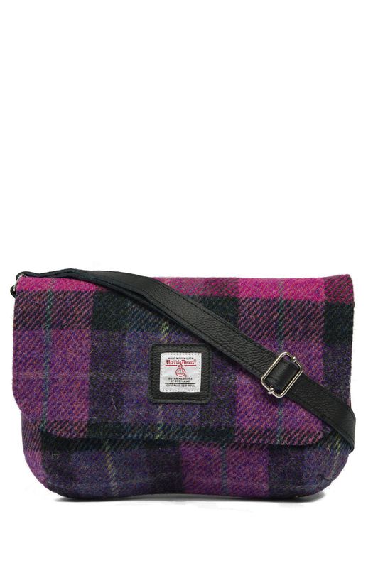 Harris Tweed Katie Bag | A0257 (Black Leather)