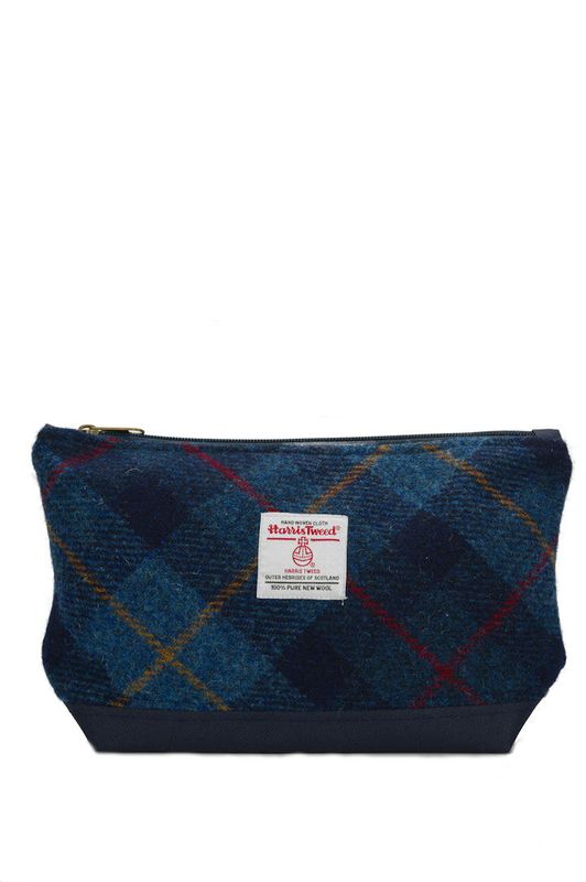 Harris Tweed Washbag | A075 (Navy)