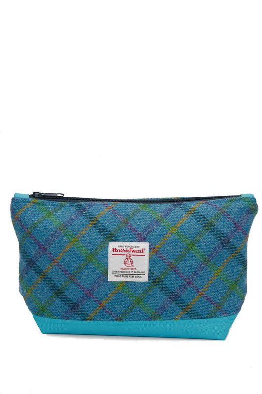 Harris Tweed Washbag | A0154 (C) (Sky)
