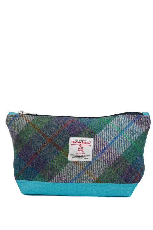Harris Tweed Washbag | A0173 (C) (Sky)