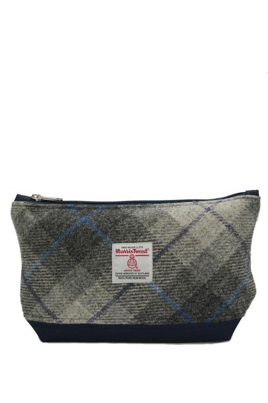 Harris Tweed Washbag | A0187 (C) (Navy)