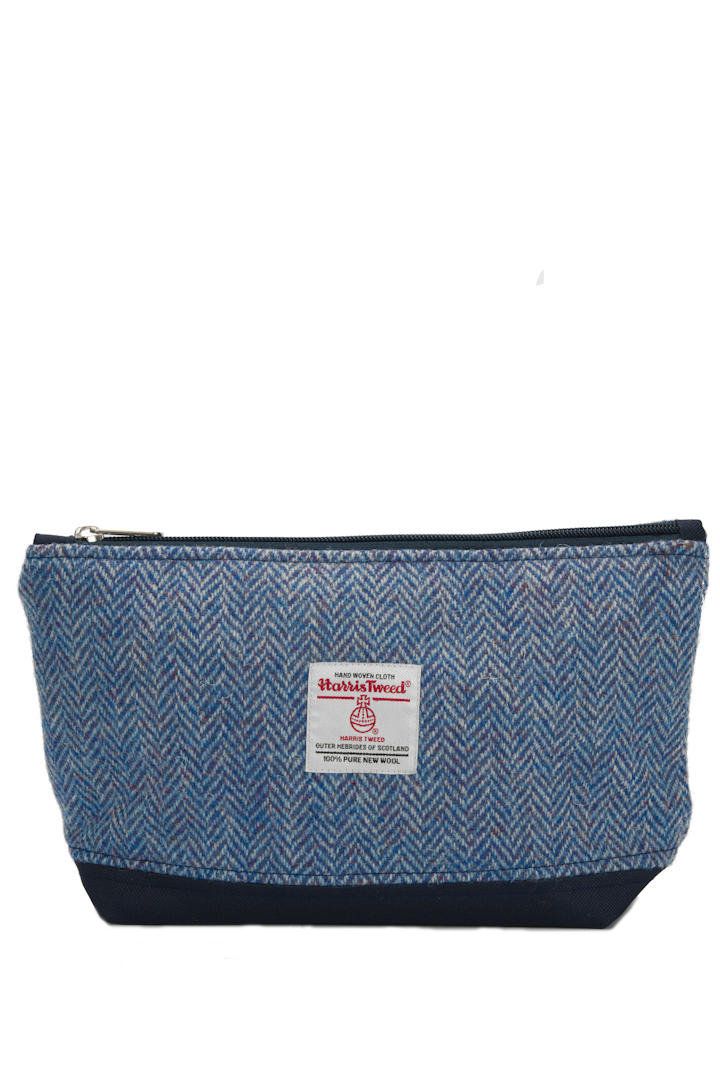 Harris Tweed Washbag | NHB4 (Navy)