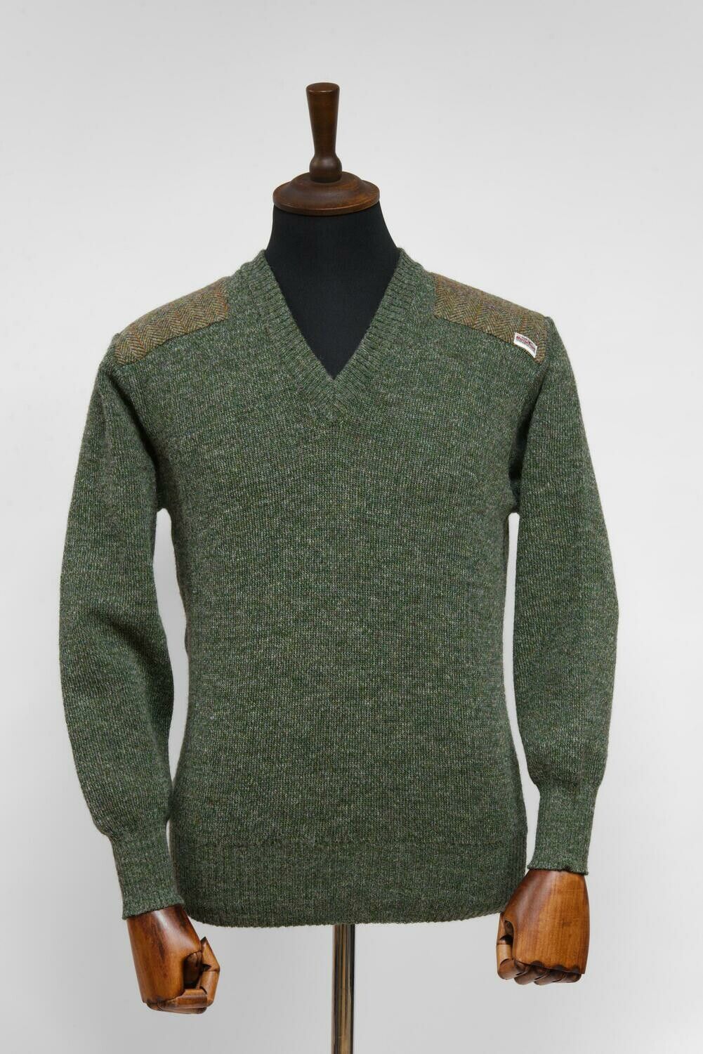 Drover V-Neck Jumper | Sage Green