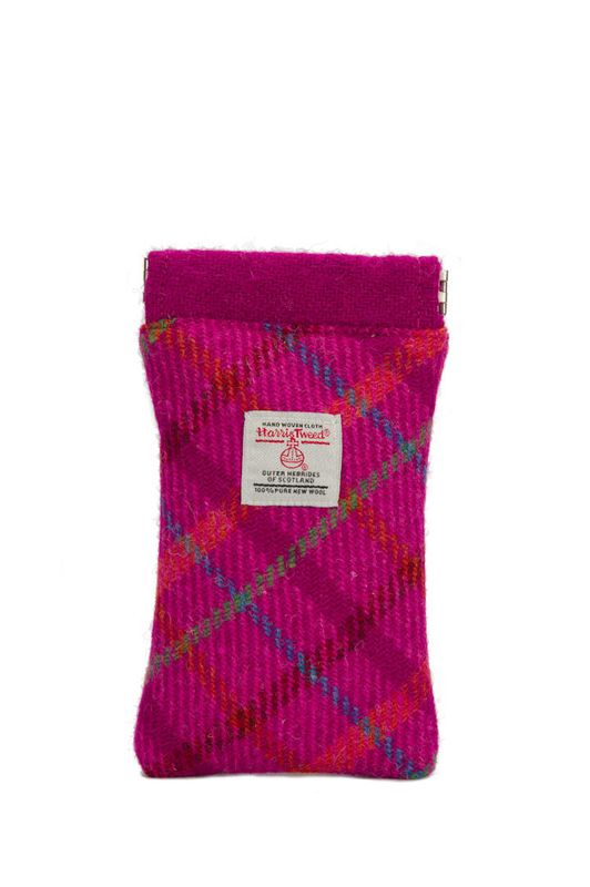 Harris Tweed Snap Spec Case | A0161 (C) Fuchsia
