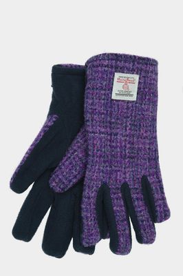 Harris Tweed Ladies Isla Fleece Gloves | Purple