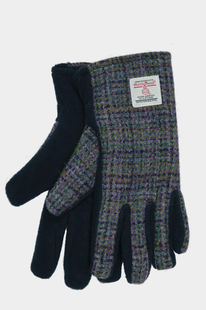 Harris Tweed Ladies Isla Fleece Gloves | Thistle