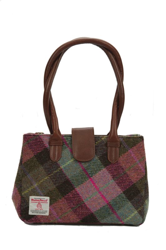 Harris Tweed Borve Bag | A0254 (Brown Leather)