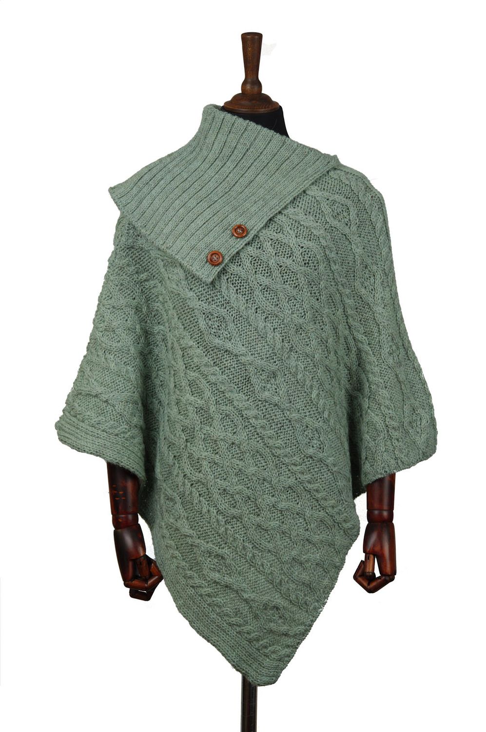 Long Neck Poncho | Sage