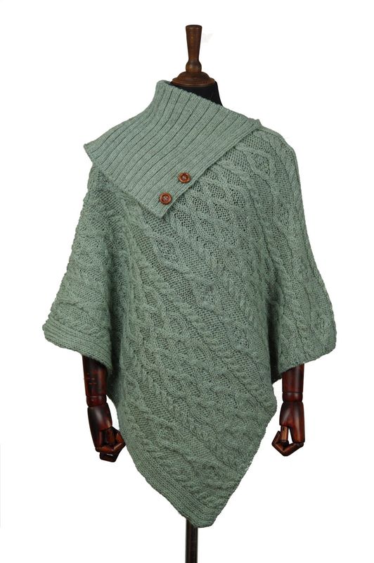 Long Neck Poncho | Sage