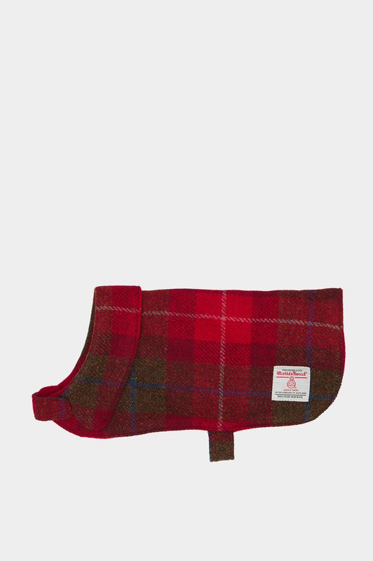 Harris Tweed Cosy Dog Coat | Red Check A001 Prices From