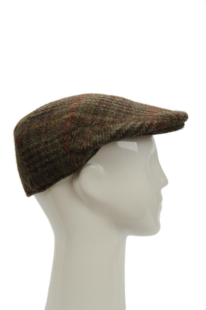 Harris Tweed Flat Cap | GreenGlenCheck Stornoway (8390) (FW)