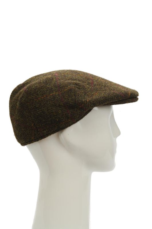 Harris Tweed Flat Cap | Moss Green Windowpane Stornoway (2017) (FW)