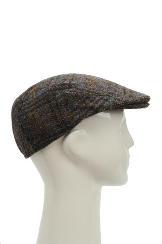 Harris Tweed Flat Cap | Navy Glen Check Stornoway (8450) (FW)
