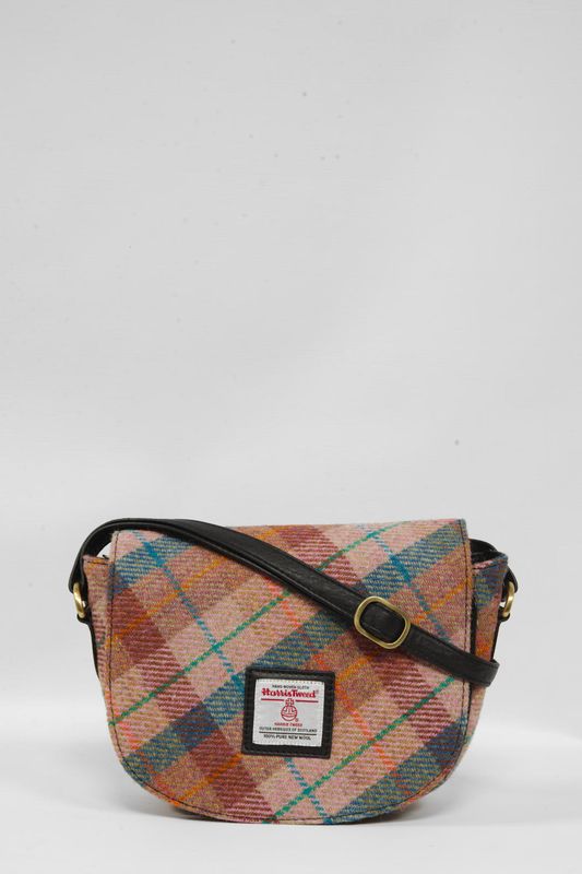Harris Tweed Iona Bag | A0220 (C) (Black Leather)