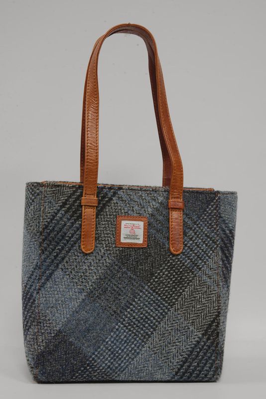 Harris Tweed Bays Bag | A0178 (C) (Tan Leather)
