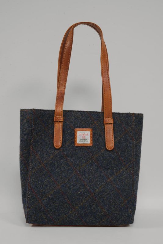 Harris Tweed Bays Bag | A0239 (C) (Tan Leather)