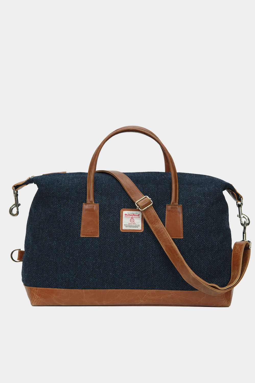 Harris Tweed Luggage Bag | HB104 (Tan Leather)