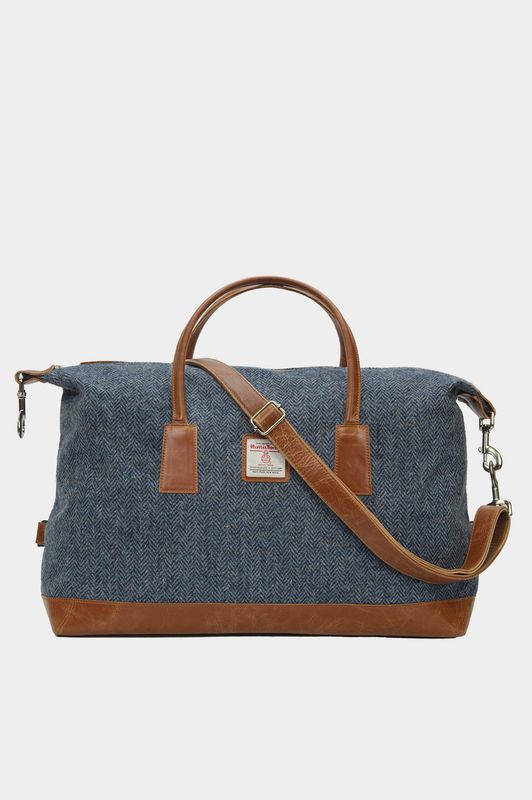 Harris Tweed Luggage Bag | HB81 (Tan Leather)