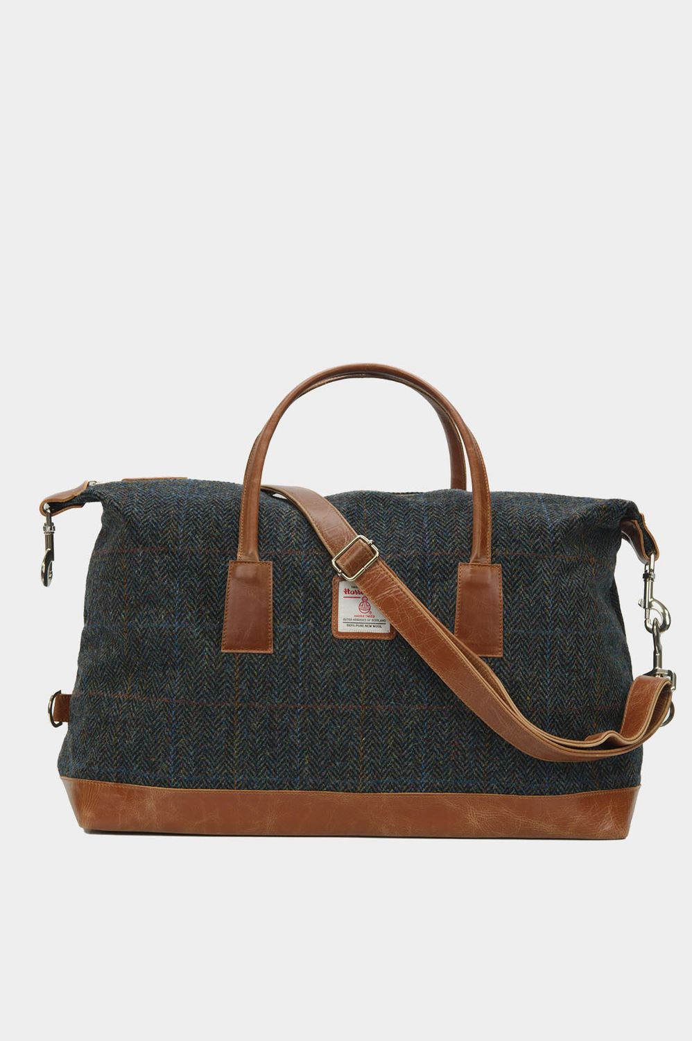 Harris Tweed Luggage Bag | HB80 (Tan Leather)
