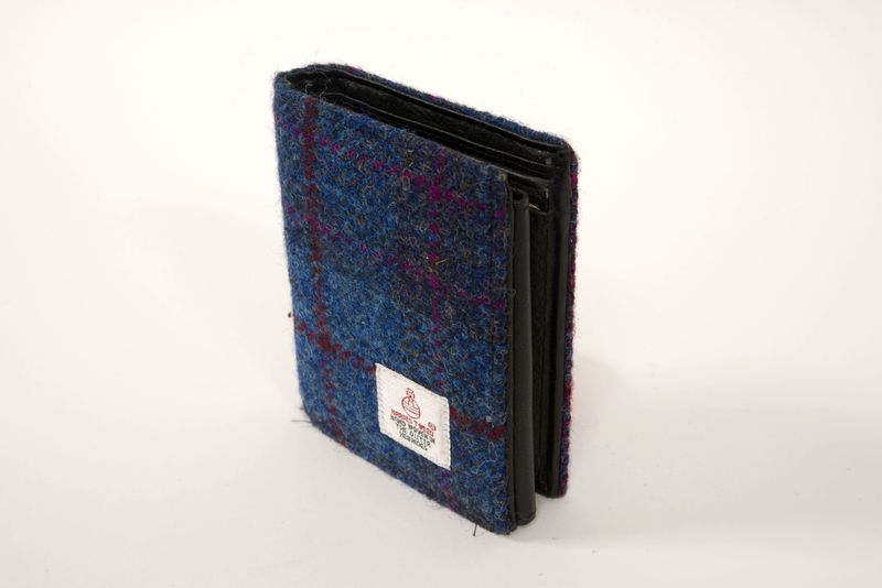 Harris Tweed Callum Wallet | A0174 (Black Leather)