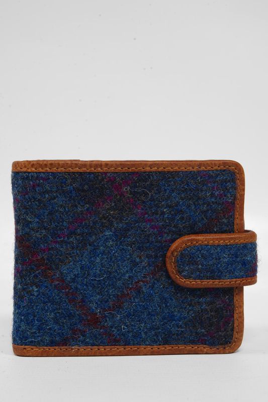 Harris Tweed Murdo Wallet | A0174 (C) (Tan Leather)