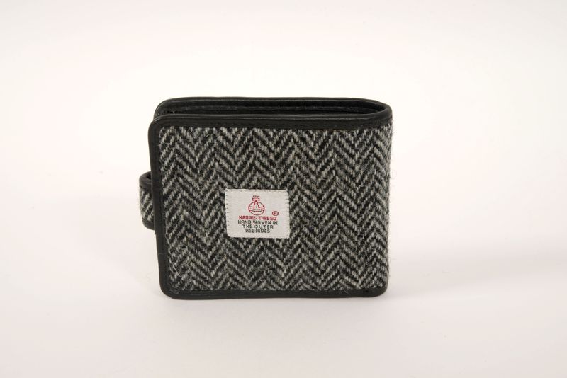 Harris Tweed Murdo Wallet | HB1 (Black Leather)