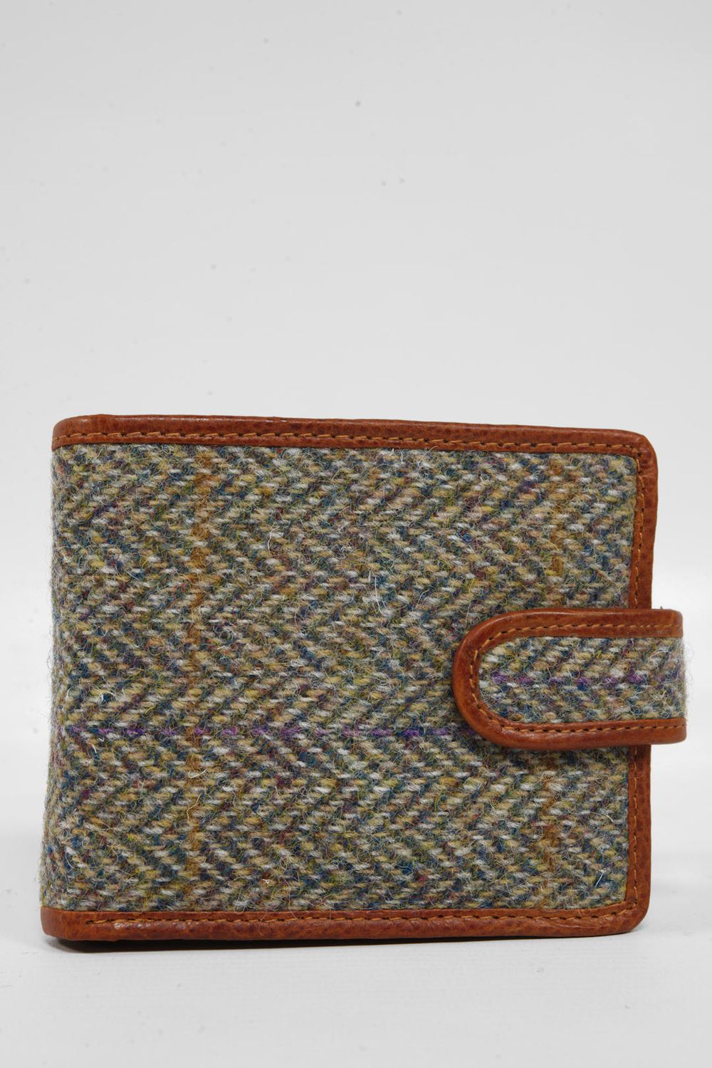 Harris Tweed Murdo Wallet | HB107 (Tan Leather)
