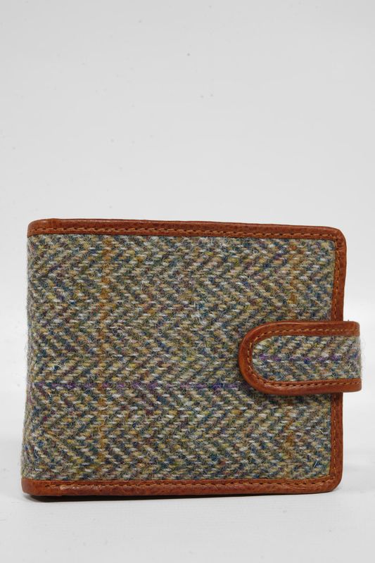 Harris Tweed Murdo Wallet | HB107 (Tan Leather)