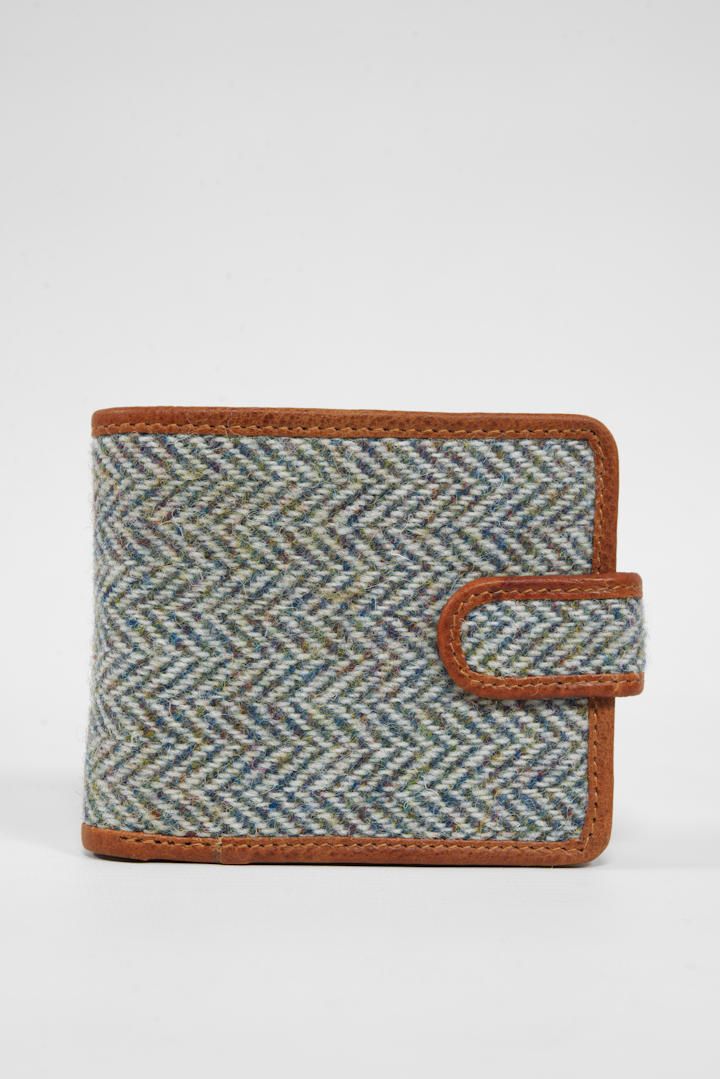 Harris Tweed Murdo Wallet | HB109 (Tan Leather)