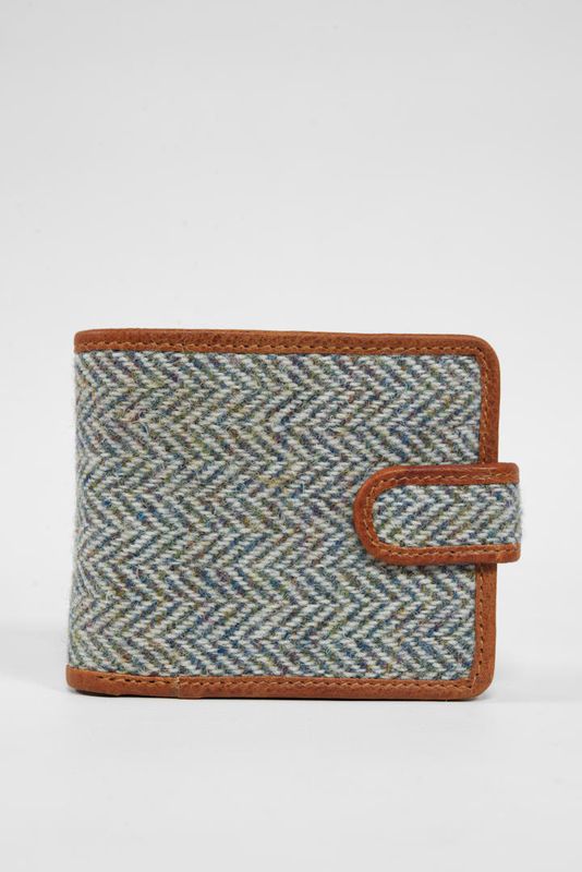 Harris Tweed Murdo Wallet | HB109 (Tan Leather)