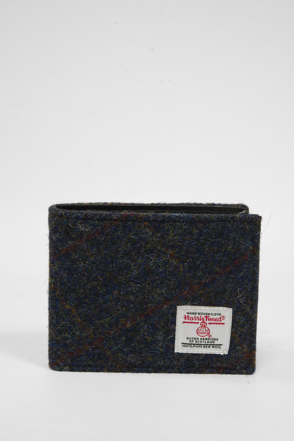 Harris Tweed Iain Wallet | A0239 (C) Black Leather