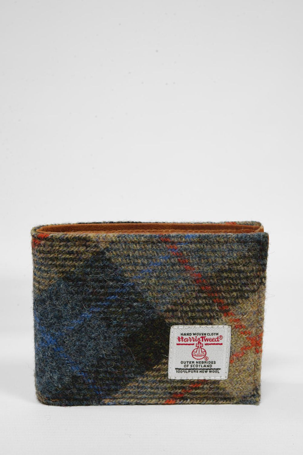 Harris Tweed Iain Wallet | A0162 (C) Tan Leather