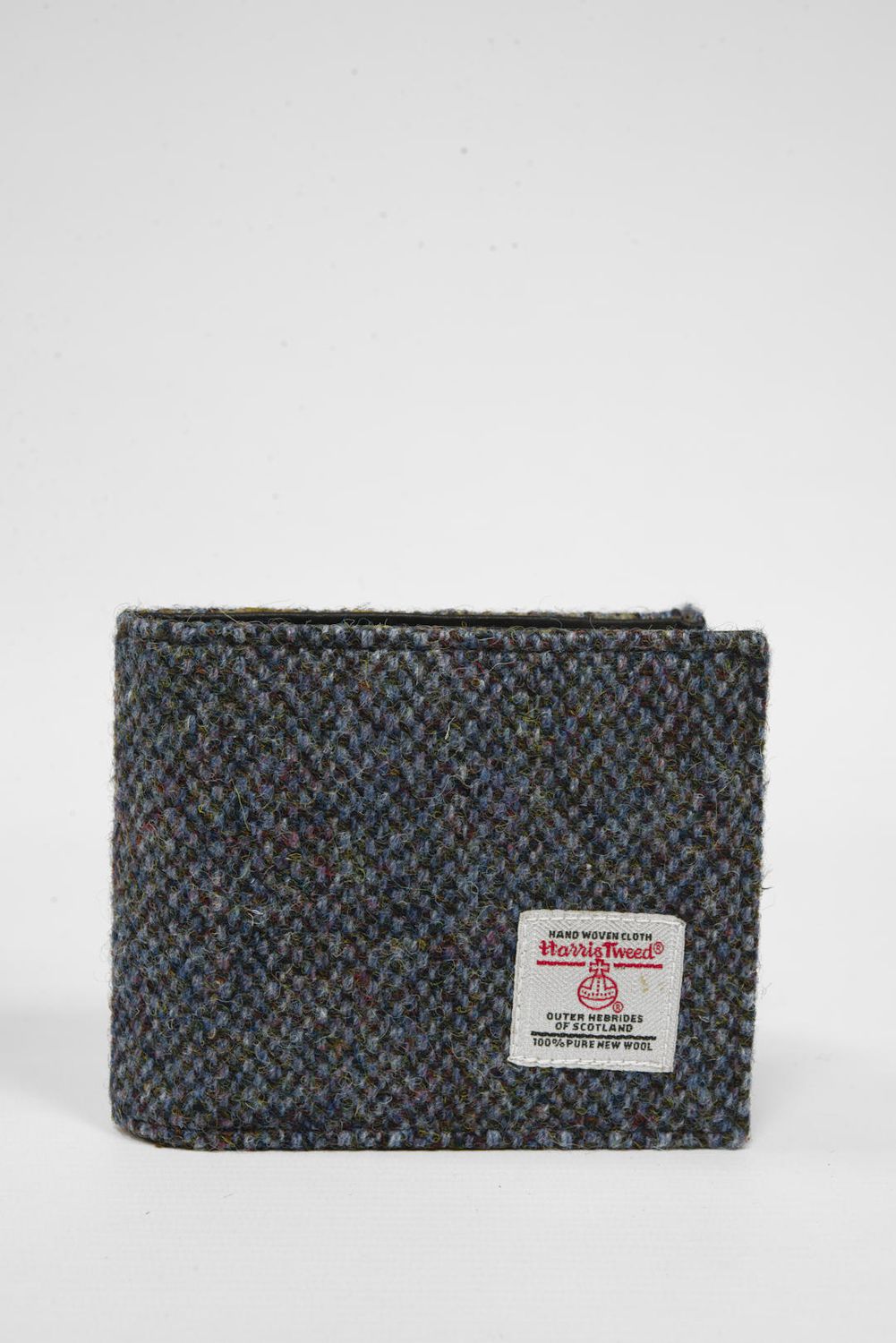Harris Tweed Iain Wallet | BC1 Black Leather